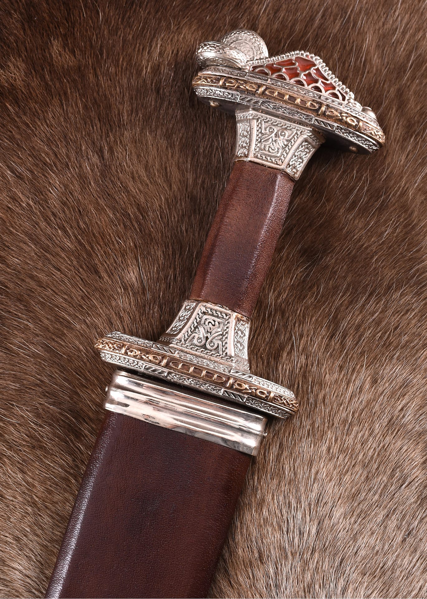 Espada Vendelzeit con vaina, empuñadura de latón, estañada 0116041100 - Espadas y Más