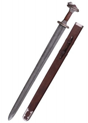 Espada acero damasco con vaina, empuñadura de latón, estañada 0116041101 - Espadas y Más
