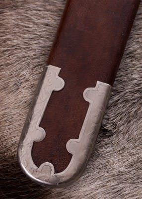 Espada acero damasco con vaina, empuñadura de latón, estañada 0116041101 - Espadas y Más