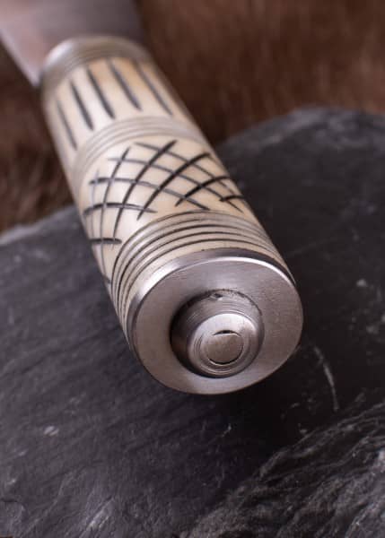 Imagen de Cuchillo saxo con mango de hueso, Skramasax 0216201900 parte de nuestra colección en Espadas y más, sitio oficial.