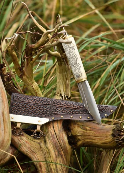 Cuchillo Pequeño vikingo, mango de hueso en Borrestil, siglo 9 / 10 0316201800 - Espadas y Más