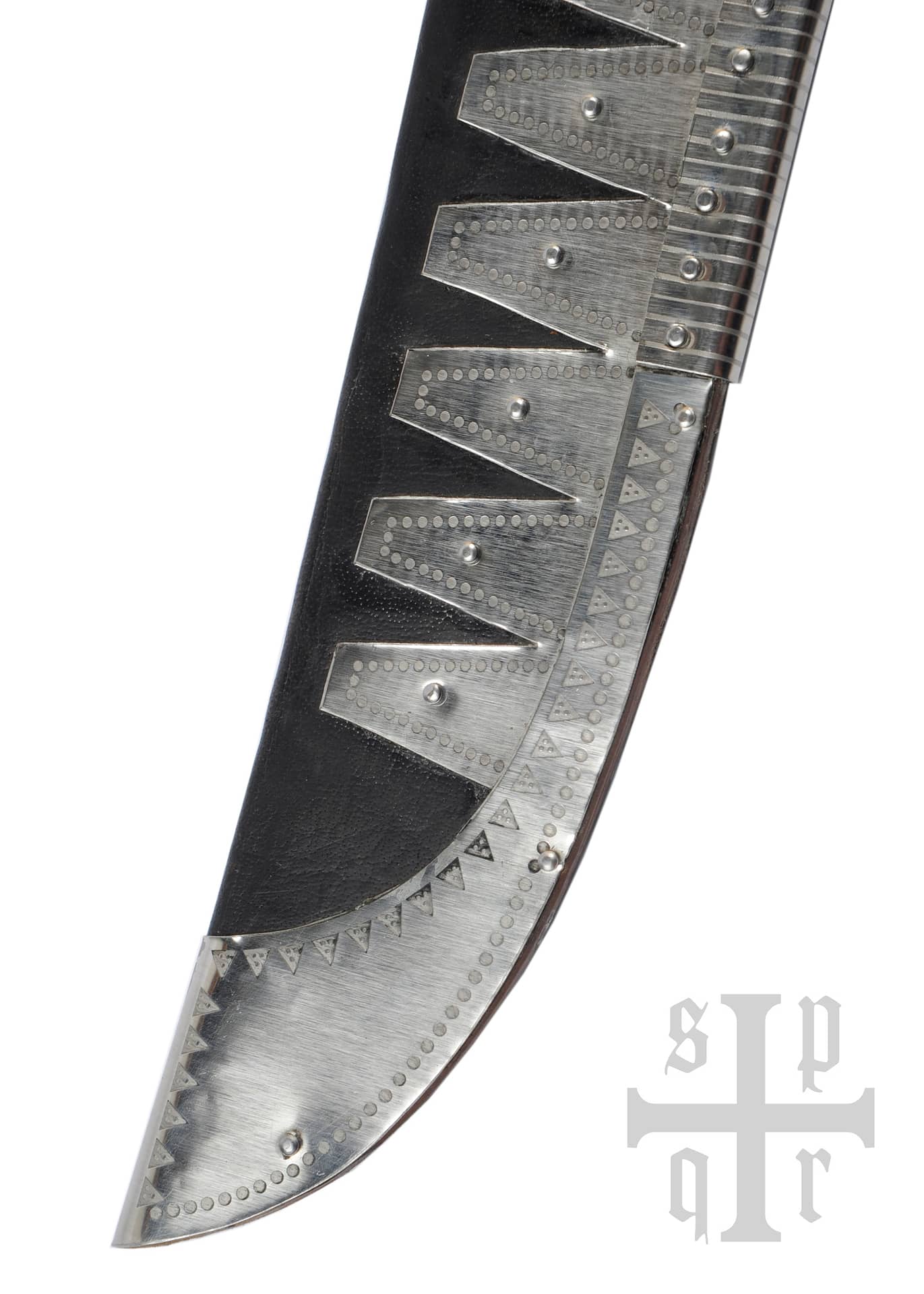 Cuchillo Vikingo Seax, Acero Damasco, Mango de Madera / Hueso 0364002660 - Espadas y Más