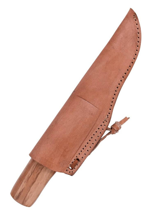 Cuchillo medieval con mango de madera y funda de cuero 0397000029 - Espadas y Más