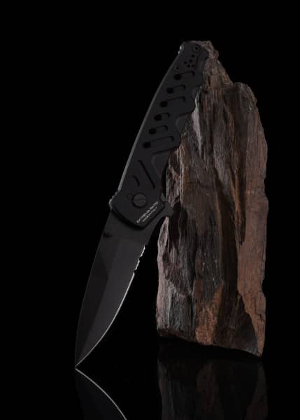 Navaja de bolsillo Caimano Nero N.A., Extrema Ratio 04.1000.0166-BLK - Espadas y Más