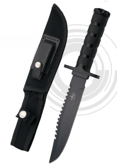 Imagen de Cuchillo Con Kit De Supervivencia Negro 086N parte de nuestra colección en Espadas y más, sitio oficial.
