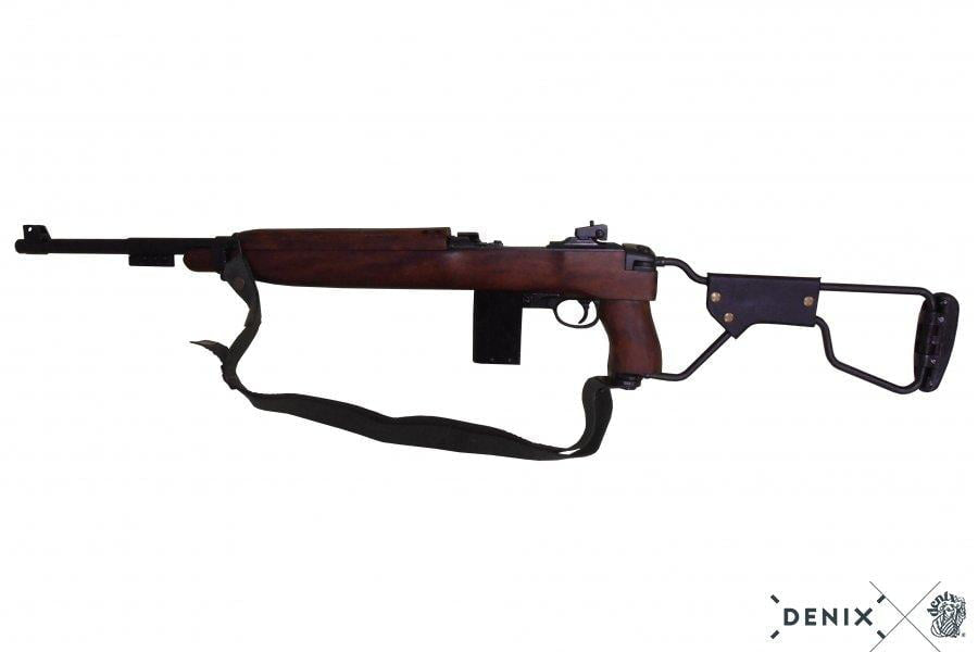 Imagen de Carabina M1 A1 Modelo paracaidista USA 1942, 1132C Réplica no funcional parte de nuestra colección en Espadas y más, sitio oficial.