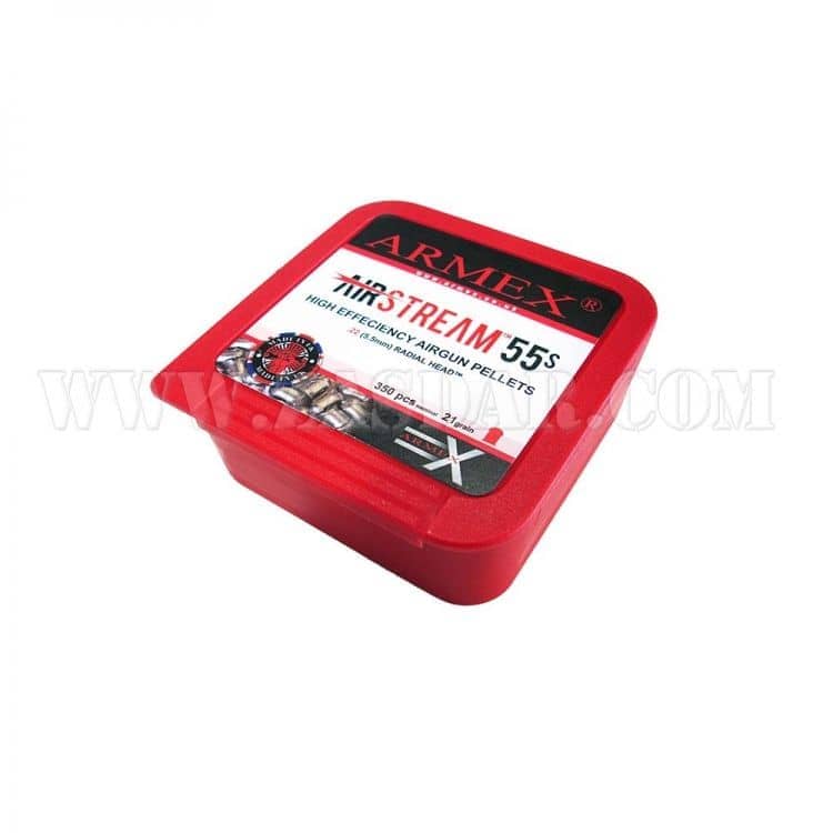 Imagen de 12134 Balines Armex Airstream 55s 21 gr - 5,5 mm parte de nuestra colección en Espadas y más, sitio oficial. Esta imagen describe Balines