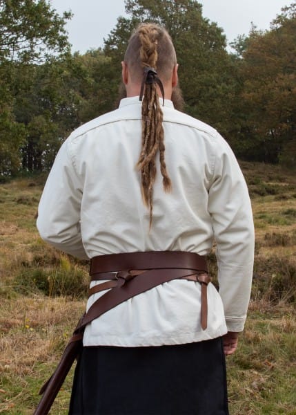 1280000410 Camisa medieval blanco natural - Espadas y Más