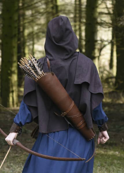 Capucha medieval abierta Markus, lienzo, varios colores 1280001900 - Espadas y Más