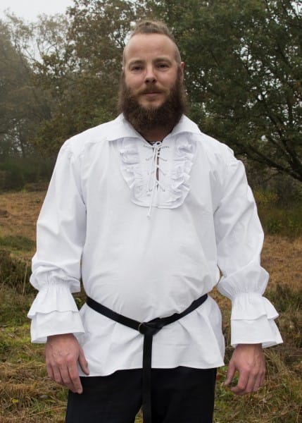 Camisa pirata medieval Henry, blanca 1280004910 - Espadas y Más