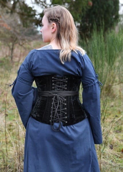 Imagen de Corsé de terciopelo, Corsé Underbust, negro 1280008010 parte de nuestra colección en Espadas y más, sitio oficial.