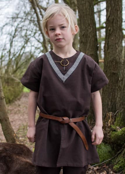 Túnica trenzada medieval Ailrik para niños, manga corta, Varios Colores 1280014030 - Espadas y Más