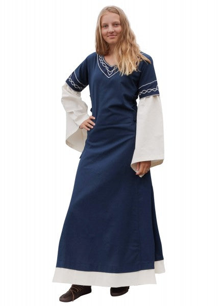 Vestido medieval Alvina, Rojo o Azul - Espadas y Más