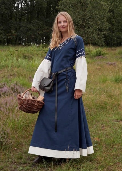 Vestido medieval Alvina, Rojo o Azul - Espadas y Más