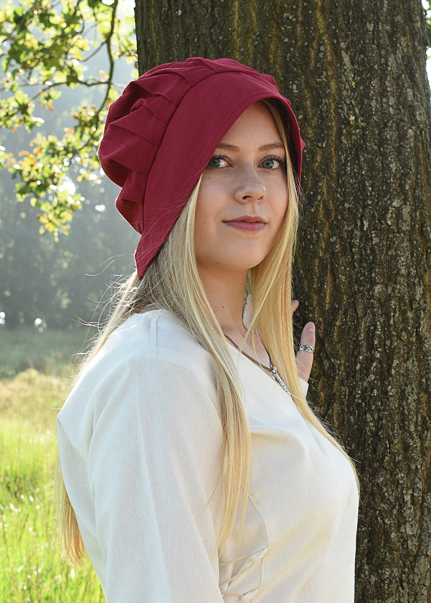 Coif medieval con pliegues, varios colores 1280021500 - Espadas y Más