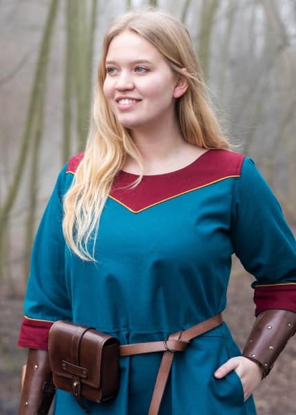 Vestido medieval Gesine de lona,Varios Colores 1280021960 - Espadas y Más