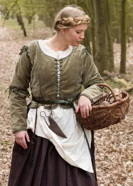 Imagen de Chaqueta medieval Griselda de terciopelo, negro o Verde 1280022520 parte de nuestra colección en Espadas y más, sitio oficial.