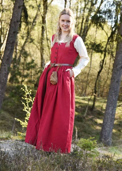 Imagen de Vestido medieval sin mangas, vestido de correa Lene, rojo 1280022840 parte de nuestra colección en Espadas y más, sitio oficial.