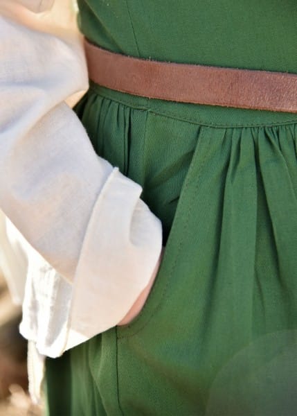 Vestido medieval sin mangas, vestido de correa Lene, verde 1280022860 - Espadas y Más