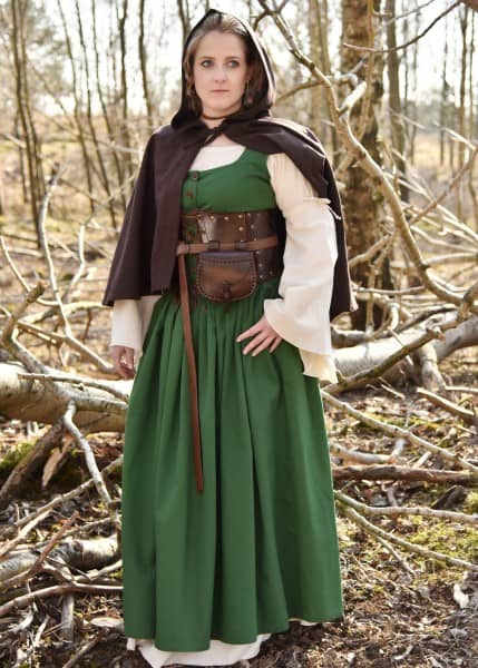 Vestido medieval sin mangas, vestido de correa Lene, verde 1280022860 - Espadas y Más