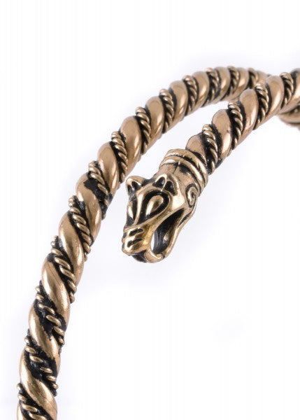 Brazalete superior vikingo con cabeza de lobo 1400071500 - Espadas y Más