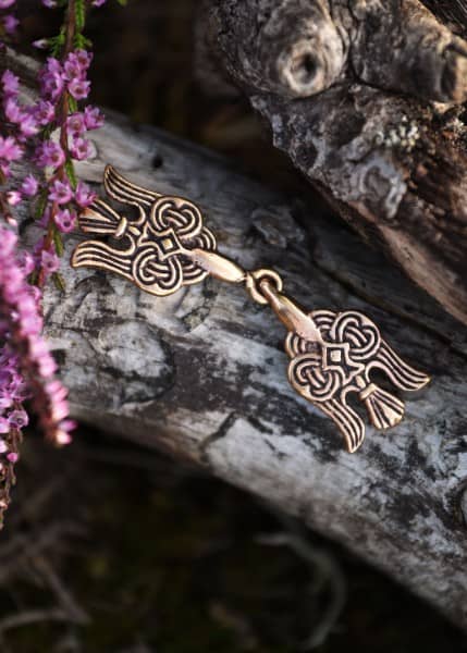 Gancho de Capa de bronce Clasp, Hugin & Munin 1404001428 - Espadas y Más