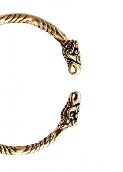 Pulsera vikinga de bronce cabezas de pájaro - Espadas y Más