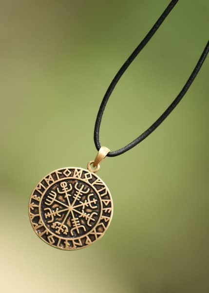 Colgante de bronce, Vegvísir 1404545000 - Espadas y Más