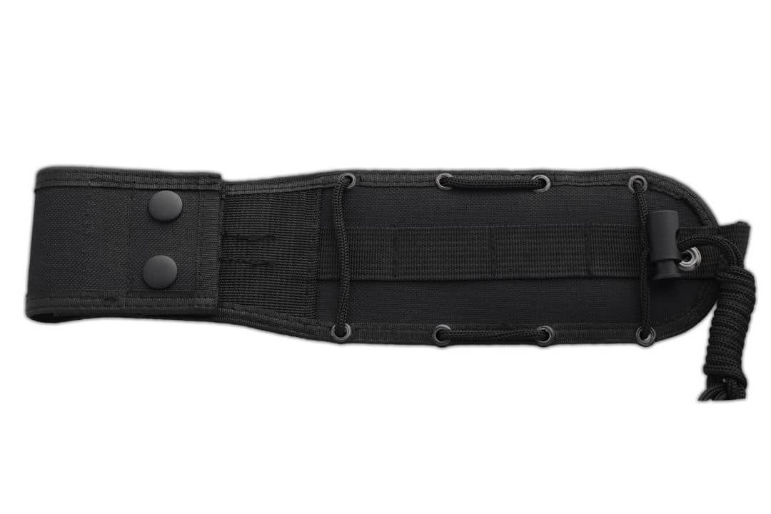 Cuchillo J&V WOLF MICARTA NEGRA FUNDA PIEL O FUNDA CORDURA 1407-M1 - Espadas y Más