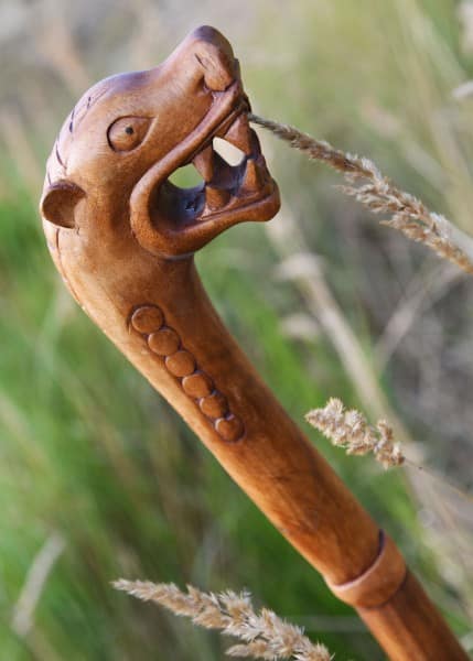 Bastón de madera con dragón vikingo, aprox. 180 cm 1504250302 - Espadas y Más