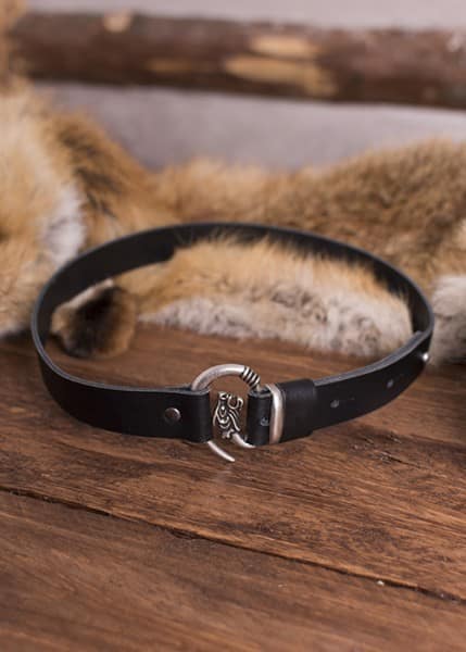 Cinturón de cuero, negro hebilla plateada o marrón hebilla bronce - Espadas y Más