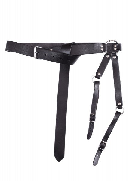 Cinturón de espada medieval hecho de cuero marrón o negro 1616433001 - Espadas y Más