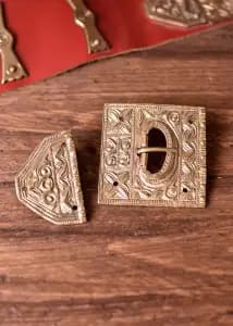 Hebilla de cinturón romana para cingulum con ajuste final y remaches - Espadas y Más