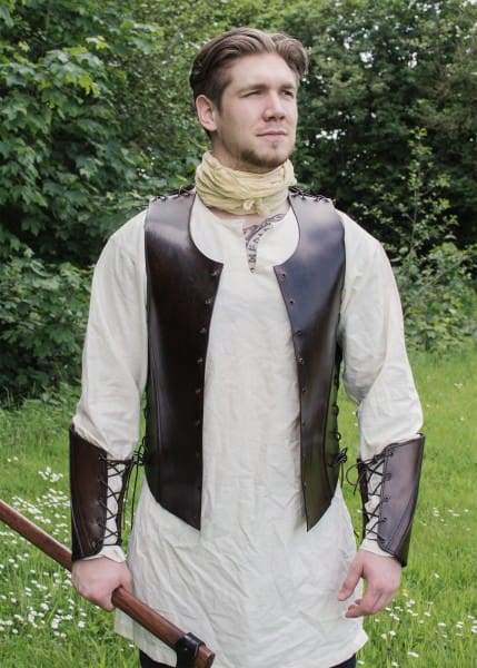 Coraza / armadura de cuero con cordones frontales 1616652100 - Espadas y Más