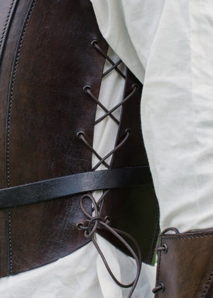 Coraza / armadura de cuero con cordones frontales 1616652100 - Espadas y Más