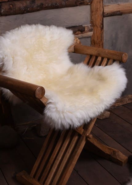 Piel de cordero, blanco natural, aprox. 90 cm Oeko-Tex Standard 100 - Piel de oveja 1649000090 - Espadas y Más