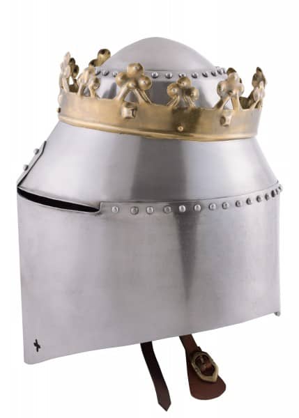 Casco real grande con corona, acero de 1,6 mm 1716005160 - Espadas y Más