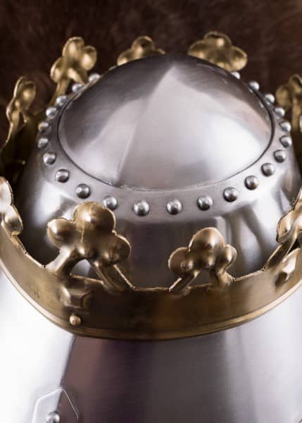 Casco real grande con corona, acero de 1,6 mm 1716005160 - Espadas y Más