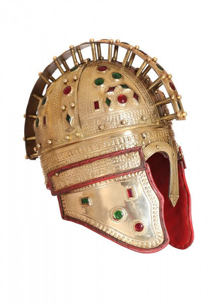 1716604801 Casco ceremonial romano dorado con piedras - Espadas y Más