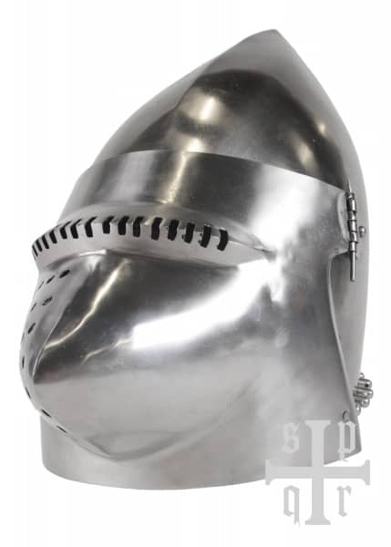 Casco medieval Hundsgugel, castillo de Churburg aprox.1395, acero de 1,8 mm 1764000077 - Espadas y Más