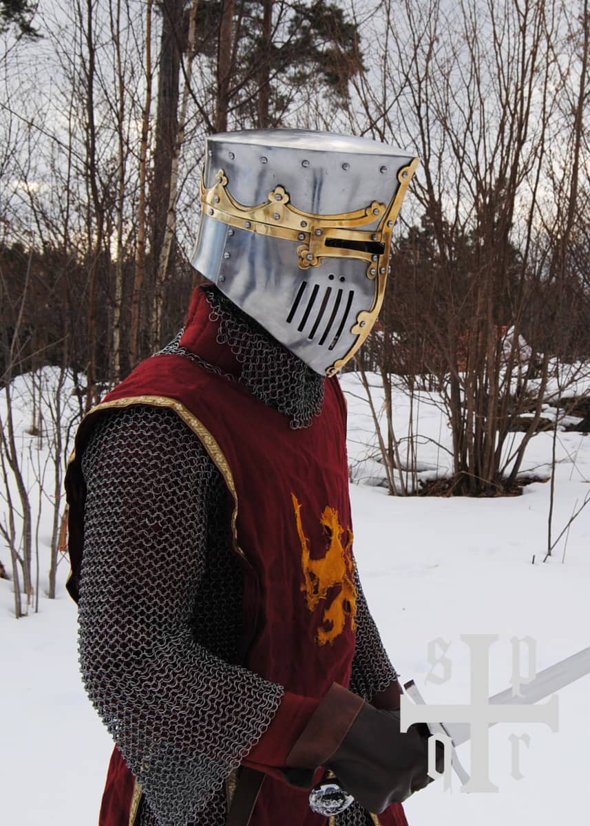 Casco de olla temprana, casco de cruzado, siglo XIII, acero de 2 mm 1764000083 - Espadas y Más