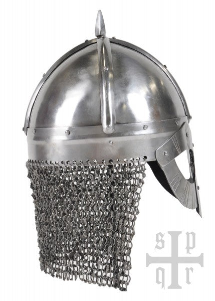 Casco Gjermundbu, casco de gafas vikingo con compartimento de cadena, acero de 2 mm 1764000093 - Espadas y Más