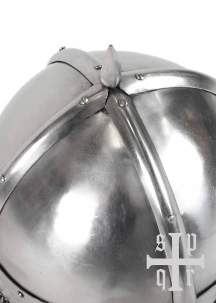 Casco Gjermundbu, casco de gafas vikingo con compartimento de cadena, acero de 2 mm 1764000093 - Espadas y Más