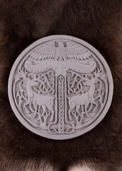 Irminsul, decoración de pared hecha de piedra fundida gris 2080990101 - Espadas y Más