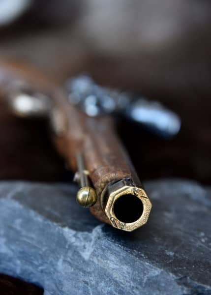 Pistola de cerradura de piedra francesa, siglo 18, latón, réplica 2347105302 - Espadas y Más