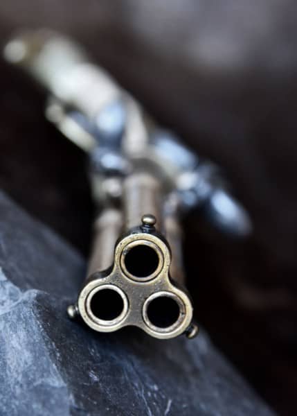 Replica Pistola de piedra alemana cañones giratorios, Augsburgo 1775, latón 2347111902 - Espadas y Más