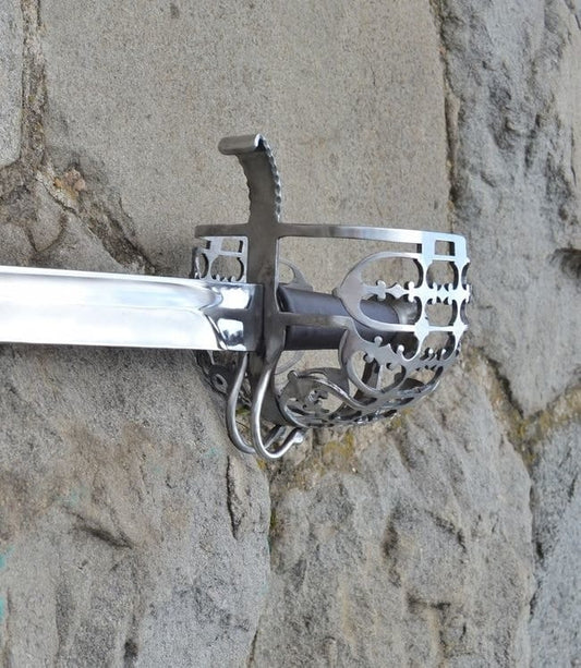 Imagen de Espada escocesa con empuñadura de cesta, réplica para uso práctico OSW41 parte de nuestra colección en Espadas y más, sitio oficial.