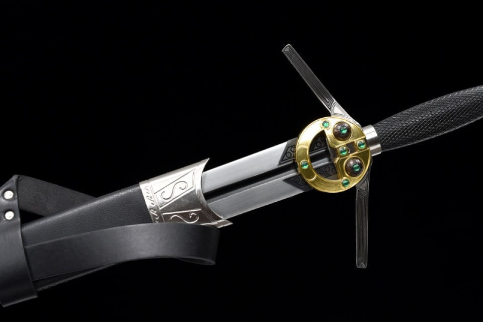 Espada de The Witcher Netflix Funcional ou Decorativa com bainha Geralt De Rivia
