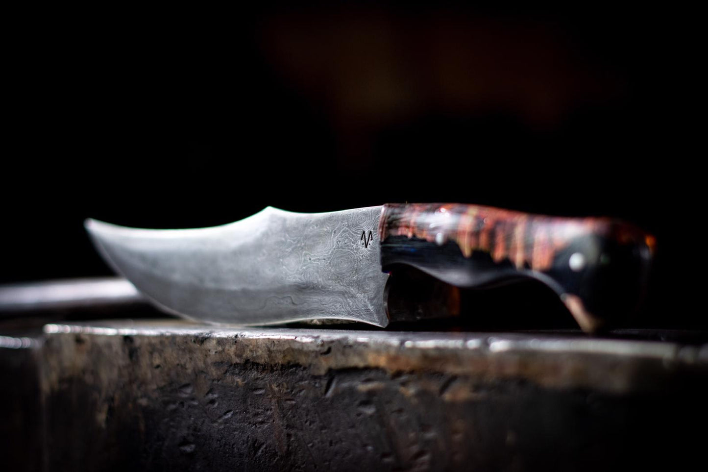 Cuchillo de caza de damasco artesano - Espadas y Más