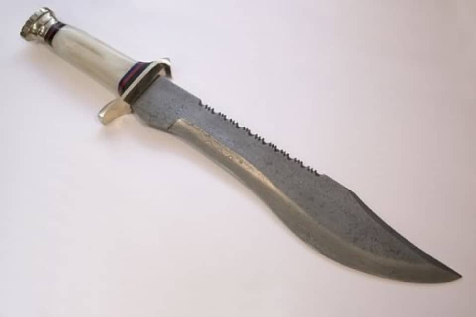 Cuchillo de damasco de Cocodrilo Dundee 88219 - Espadas y Más